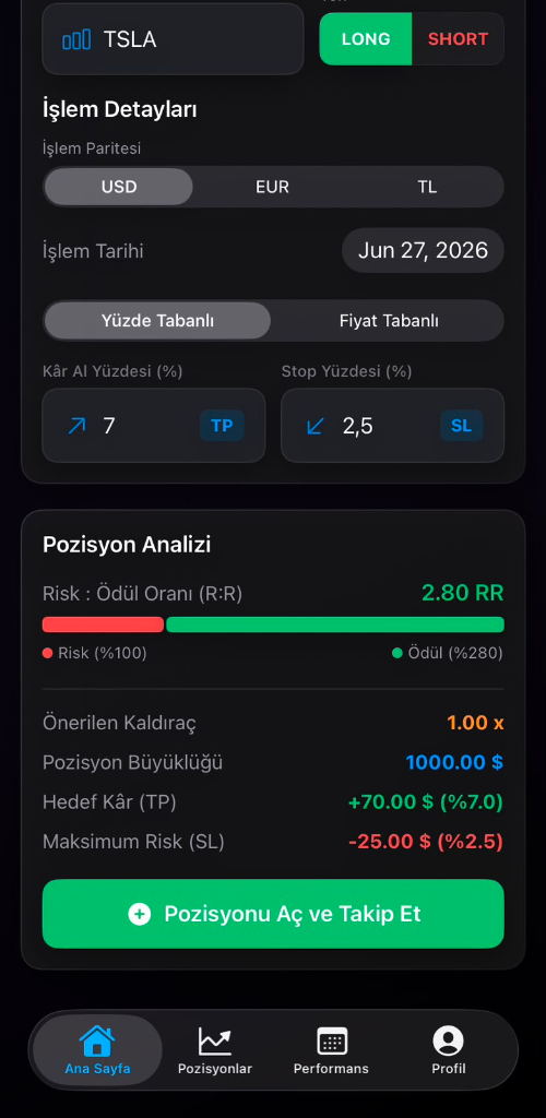 LogRR Pozisyon Analizi